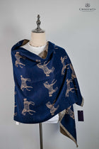 Horses Repeated Soft Wraps- 4 Colors Navy, Green, Cream, Chocolate