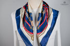 Navy & Pink Medallion Scarf