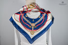 Navy & Pink Medallion Scarf