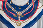 Navy & Pink Medallion Scarf
