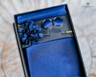 Plain Tie Set- Includes Tie Matching pocket square, cuff links & lapel pin