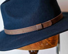 NOLAN- AUSTRALIAN WOOL FELT FEDORA - Navy