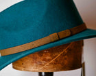 NOLAN - AUSTRALIAN WOOL FELT FEDORA- (Teal)