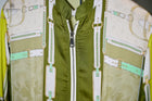Olive Equestrian style Scarf Print Bomber Jacket