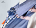 Horse Bits Long Sleeve Silk Shirt-Orange Grey Pink