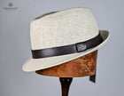 Scala Australia Paper Braid Trilby with Faux Leather Band