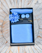 Plain Tie Set- Includes Tie Matching pocket square, cuff links & lapel pin