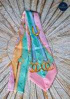 Long Equestrian themed Bag or hair twills