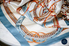 Pale Blue & Pink Bit & Bradoon Scarf