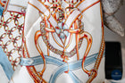 Pale Blue & Pink Bit & Bradoon Scarf