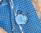 Pattern Tie Set- Includes Tie Matching pocket square, cuff links & lapel pin