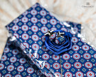 Pattern Tie Set- Includes Tie Matching pocket square, cuff links & lapel pin