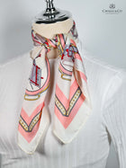 Harness tack themed scarf - Pink/Cream