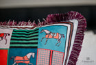 Luxury Velvet Equestrian Cushion including duck feather insert 40cm x40cm