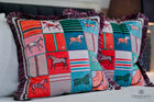 Luxury Velvet Equestrian Cushion including duck feather insert 40cm x40cm