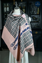 Equestrian Checkered Wrap - Available in 6 colors -Black, Caramel, Navy, Green, Grey, Pink