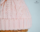 Twist knit Beanie, fleece lined fox hair Pom Pom-detachable clip-on design