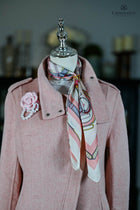 Wool Blend Blush Pink Moto Elegant Coat
