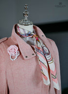 Wool Blend Blush Pink Moto Elegant Coat