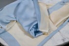 Plain Pale blue & Cream 4 x squares Scarf