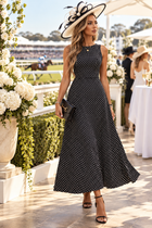 The Polka Dot Open Back Maxi Dress