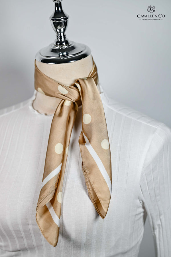 Polkadot Coffee & Cream Scarf