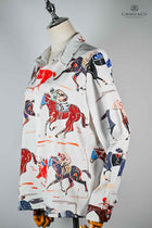 Fun casual Racehorse themed printed shirt