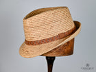 Raffia Trilby with Braided Leather Band