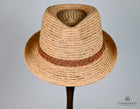 Raffia Trilby with Braided Leather Band