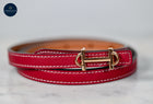 Equestrian Thin Bit Belt – 110cm Red/Coffee/Tan