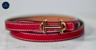 Equestrian Thin Bit Belt – 110cm Red/Coffee/Tan