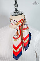 Red & Navy Harness tack themed scarf