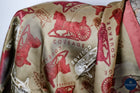 Carriage print scarf - Rust/Olive