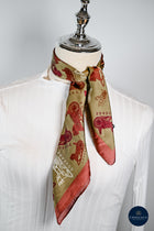 Rust & Olive Carriage print scarf