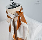 Geometric Shapes Tan & Cream Scarf