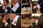 Shotgun Cartridge Cufflinks – Silver &  Brass