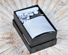 Plain Tie Set- Includes Tie Matching pocket square, cuff links & lapel pin