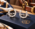 Horseshoe Cufflinks-Silver for Ladies &amp; Gentlemen