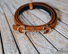 Elegant Suede thin horse bit buckle belt 120cm