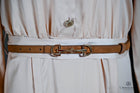 Elegant Suede thin horse bit buckle belt 120cm