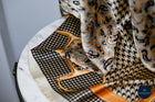 Tangerine & Black Houndstooth & Large snaffle bit scarf
