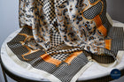 Tangerine & Black Houndstooth & Large snaffle bit scarf