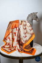 Tangerine & Cream Lippzaner horses scarf