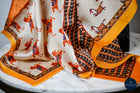 Tangerine & Cream Lippzaner horses scarf