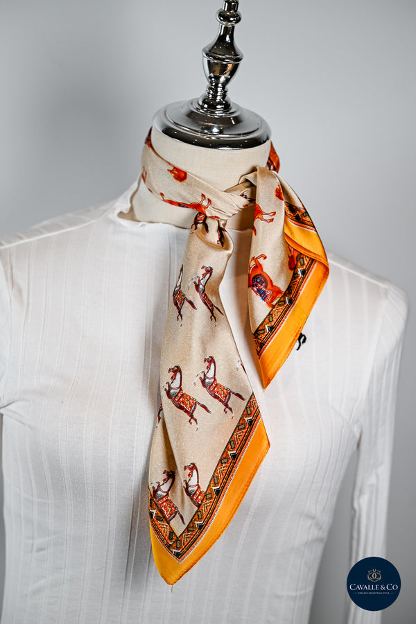 Tangerine & Cream Lippzaner horses scarf