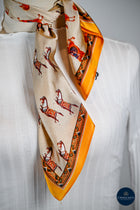 Tangerine & Cream Lippzaner horses scarf