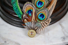 UK Hand Made Xtra Large Pheasant and peacock feather brooch Bullet tip hat pin (I)