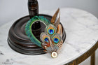 UK Hand Made Xtra Large Pheasant and peacock feather brooch Bullet tip hat pin (I)