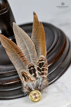 UK Hand Made Xtra Large Pheasant feather hat pin Bullet tip and 3 feather fan