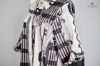 Vintage print silk style blouse